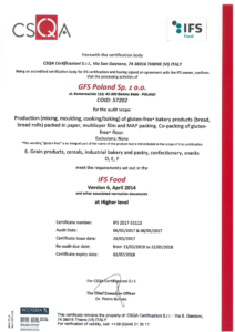 GFSP - IFS Food Certificate