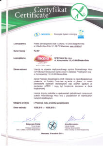 GFSP - Polish Coeliac Society Certificate